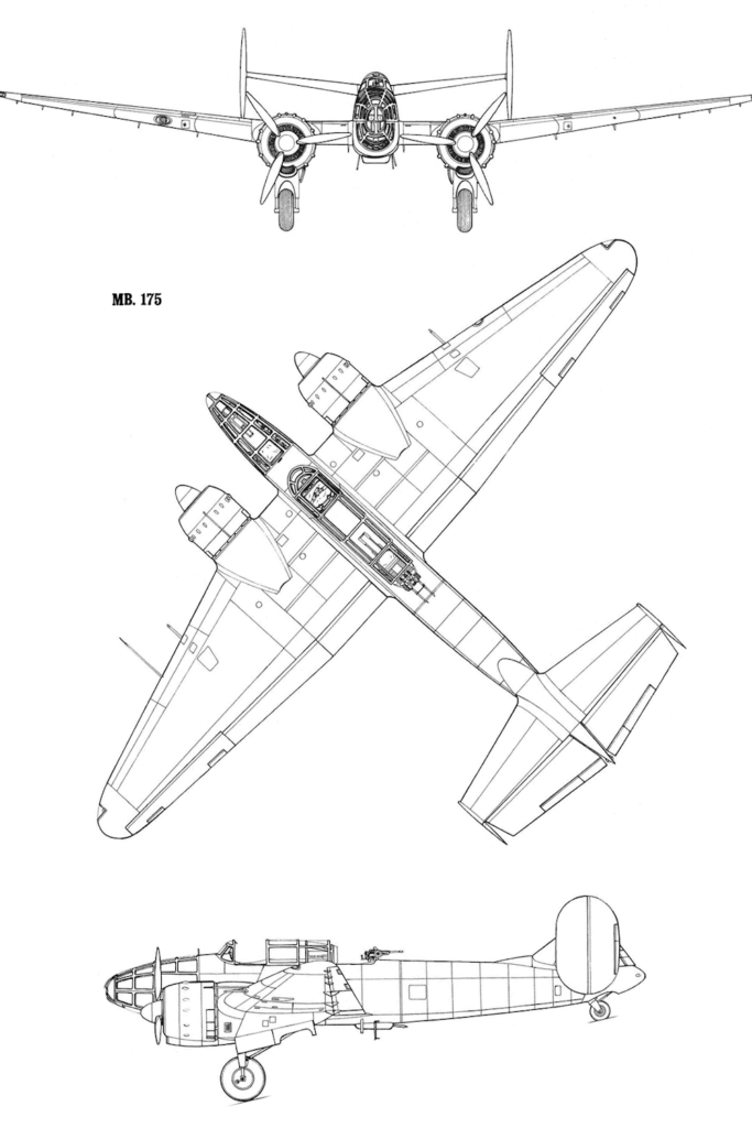 Bloch MB.175B.3 line drawing