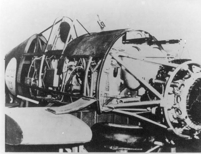 Vultee P-66 Vanguard internal structure. Note Swedish Markings