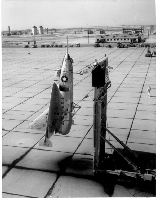 Ryan X-13 Vertijet on its launch platform