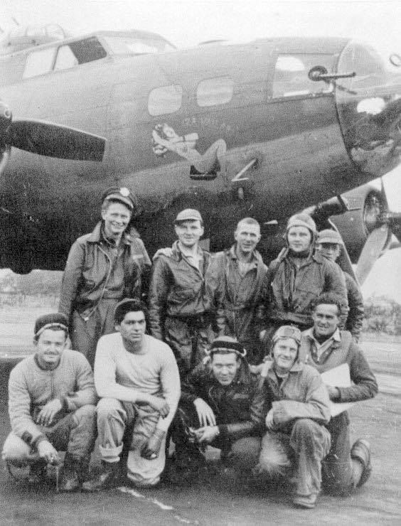 Boeing B-17F-5-DL s/n 42-2973 “Iza Vailable” Crew, 303rd BG, 360th BS, England 1944