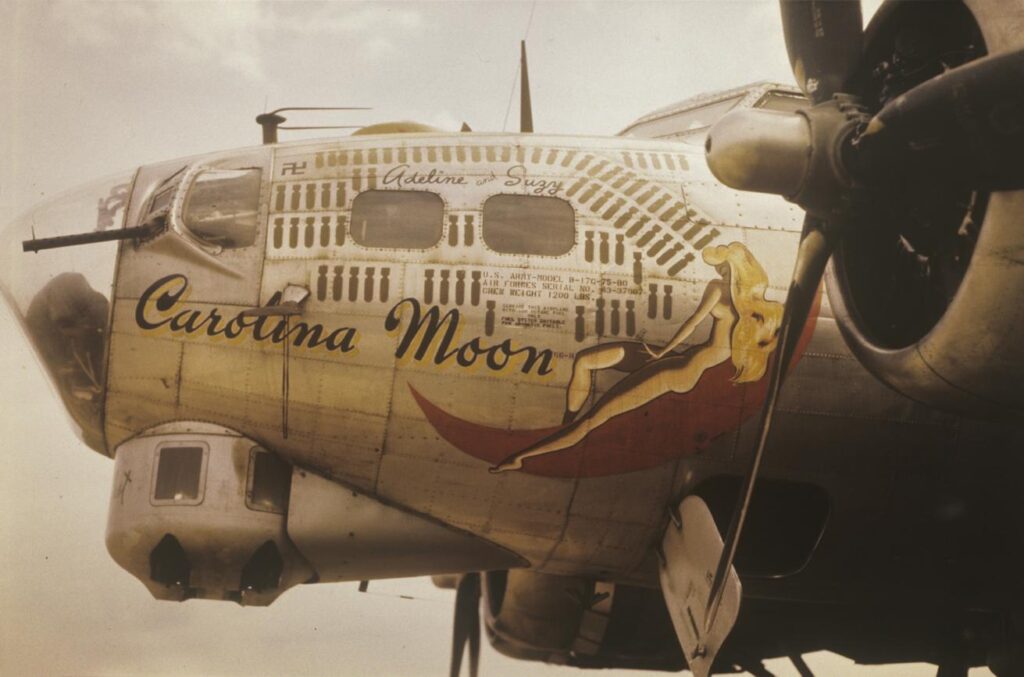 Carolina Moon B-17G-75-BO Flying Fortress sn 43-37907 of the 490th Bomb Group, 848th Bomb Squadron