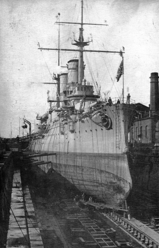 Slava in dry dock