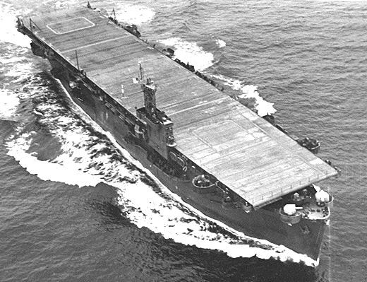 USS Nassau (ACV-16) underway off California, June 1943