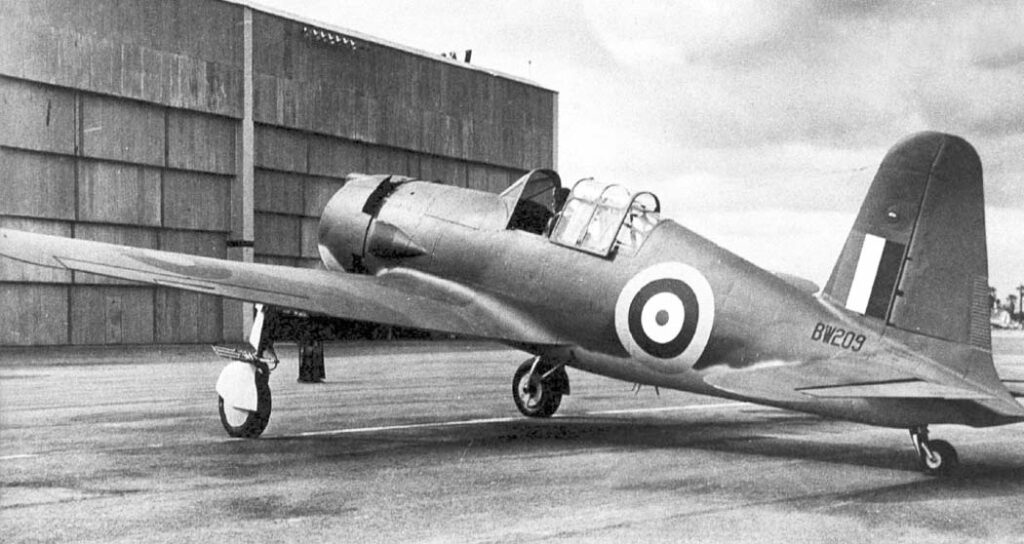 Vultee Vanguard Mk.I undergoing British evaluation