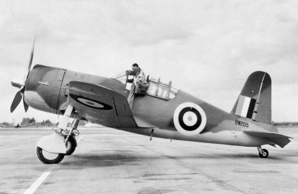 Vultee Vanguard Mk.I undergoing British evaluation