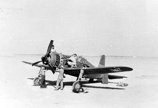 Vultee P-66 Vanguard of the Chinese Nationalist Air Force American Volunteer Group undergoing maintenance