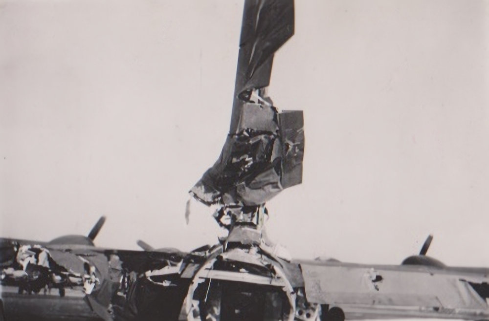 The Shamrock Special rear fuselage damage