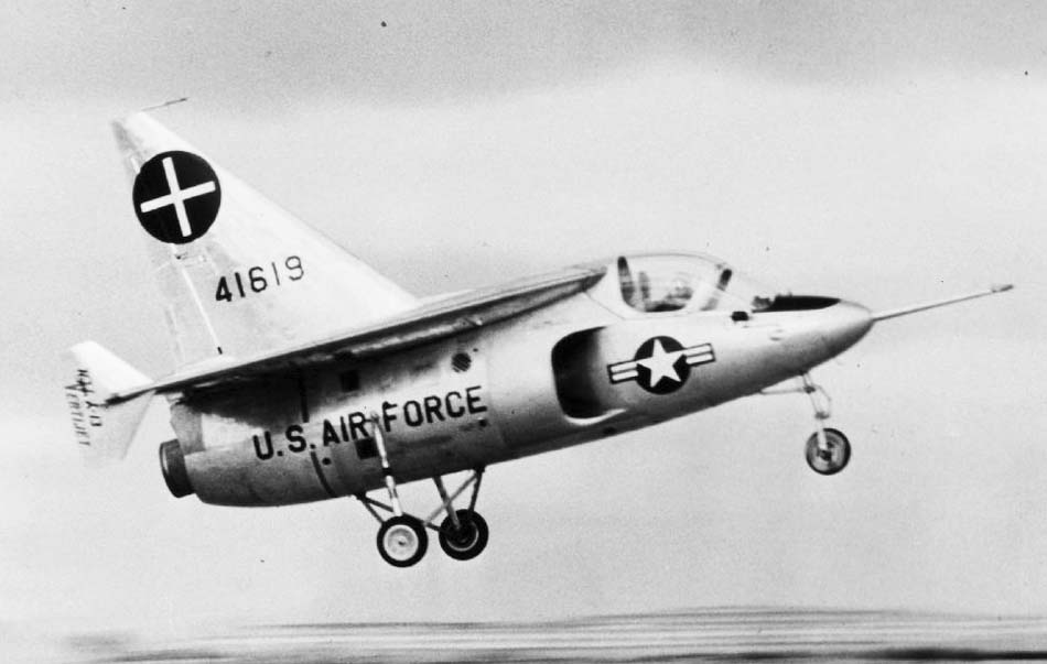 Ryan X-13 Vertijet with temporary conventional undercarriage