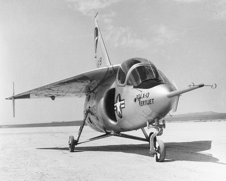 Ryan X-13 Vertijet with temporary conventional undercarriage