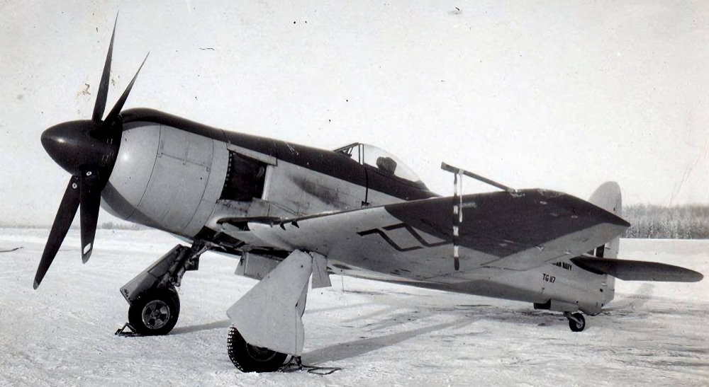 Hawker Sea Fury FB.11 TG117), Watson Lake, Yukon Territory, ca 1950